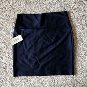 Shiny black mini skirt- never worn